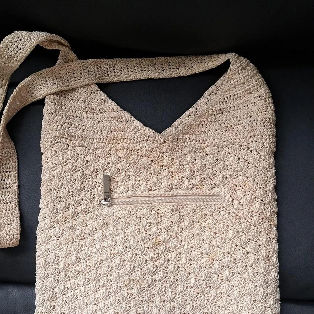 Natural Crochet Boho Bag